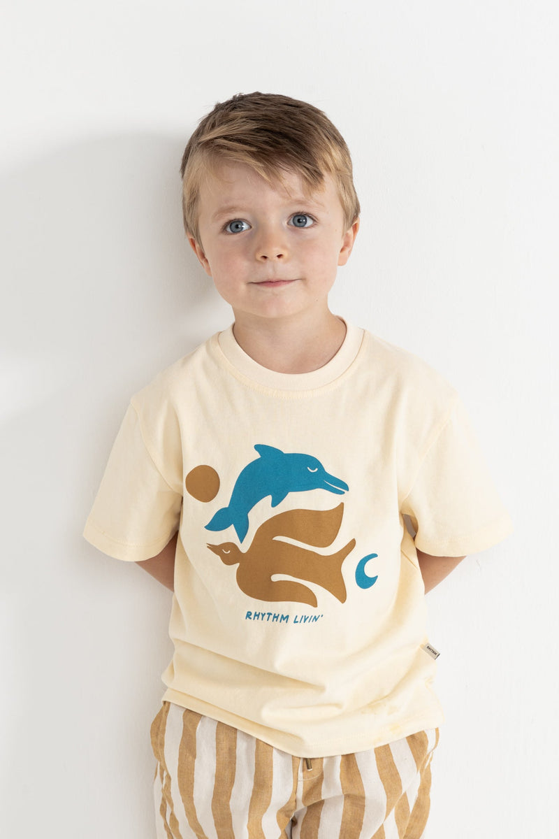 Kids Peace SS T-Shirt Natural White