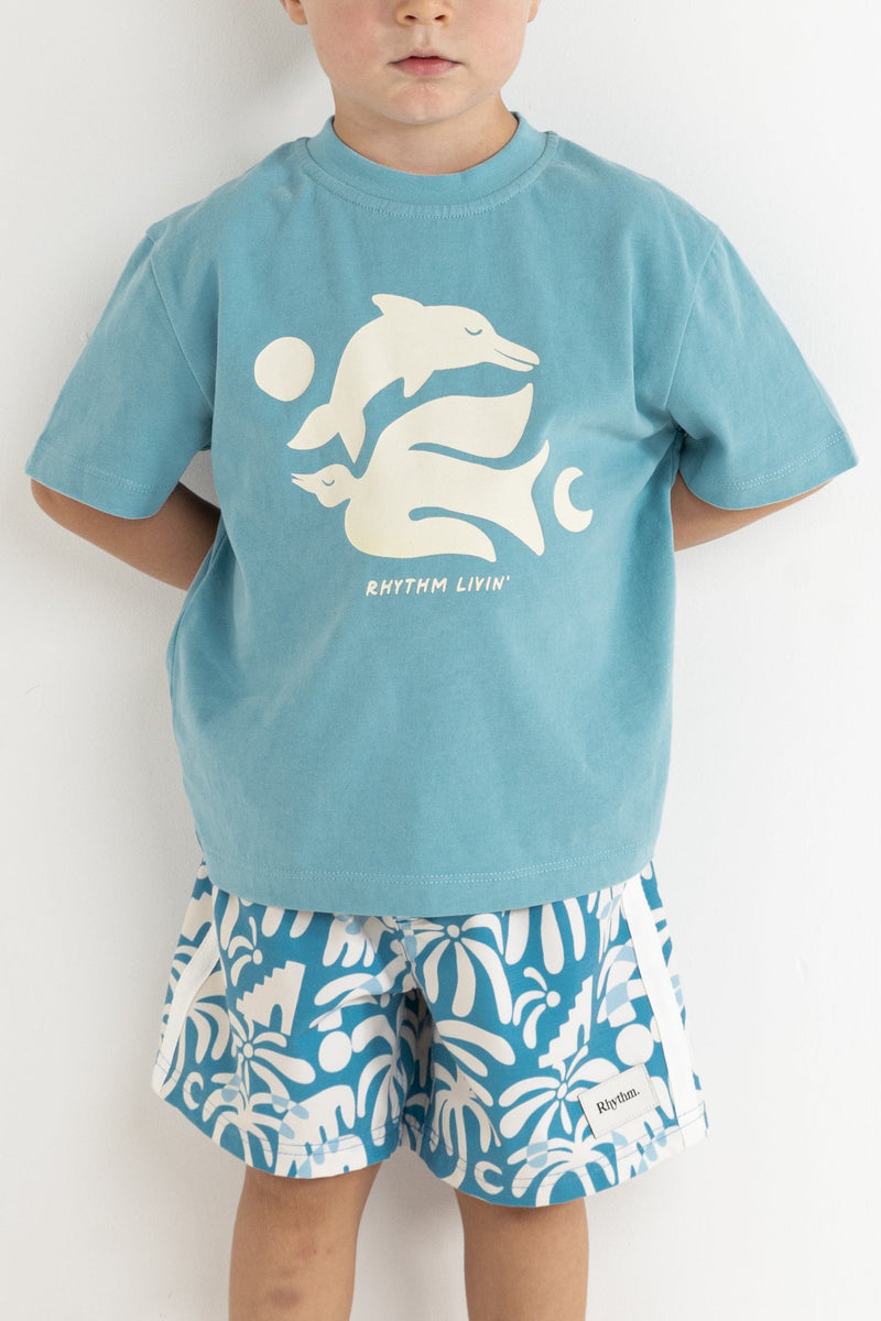 Kids Peace SS T-Shirt Blue