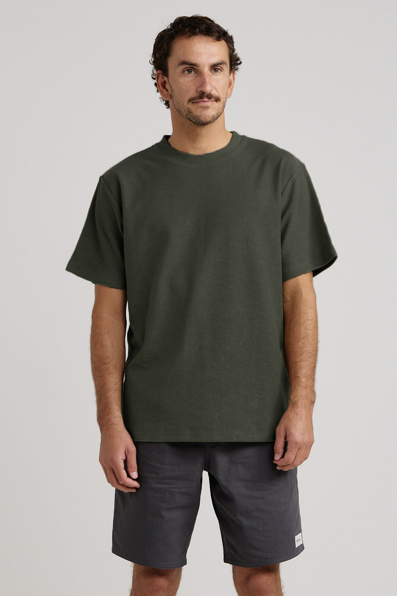 Vintage Terry Ss T-Shirt Olive