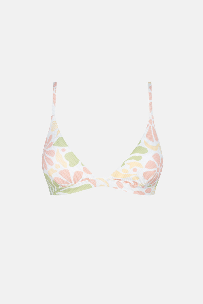 Marloe Floral Bralette Top White