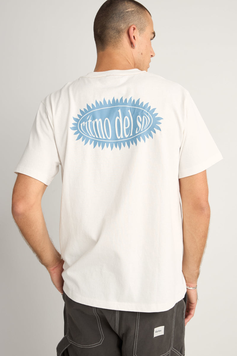 Ritmo Printed Vintage Ss T Shirt Vintage White