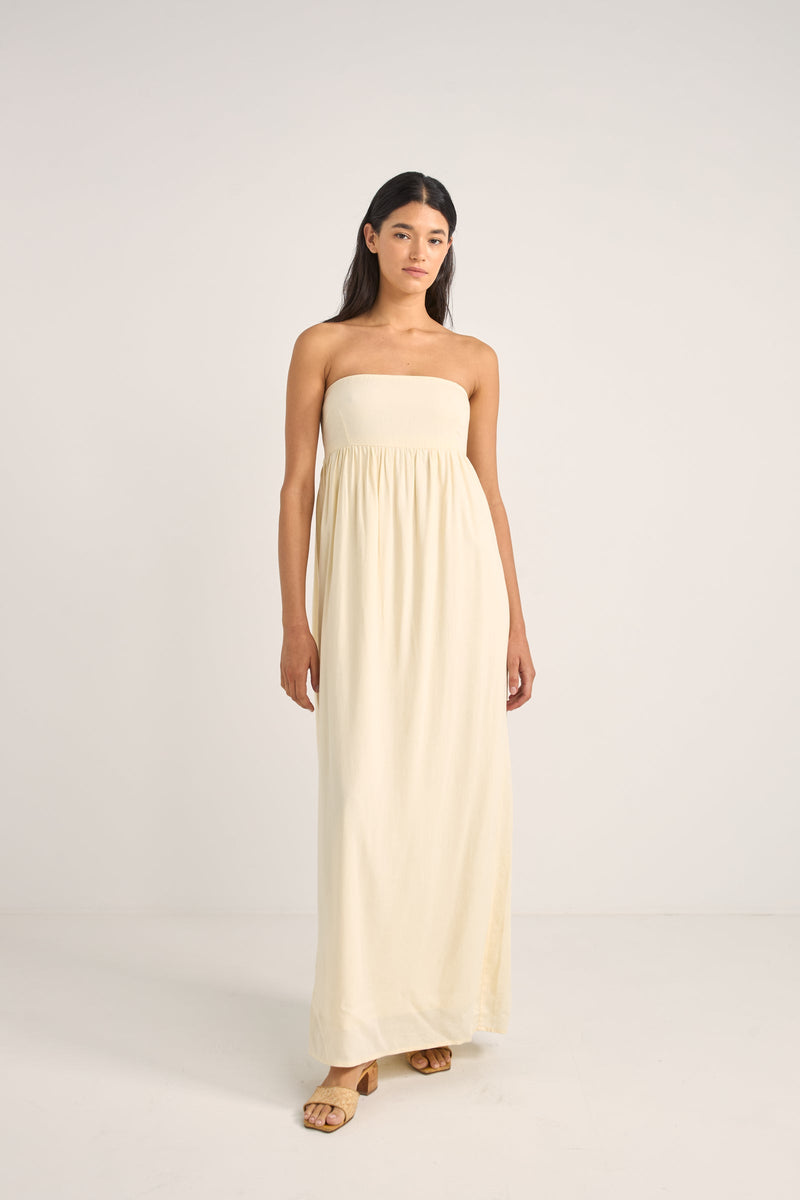 Lani Strapless Maxi Dress Cream