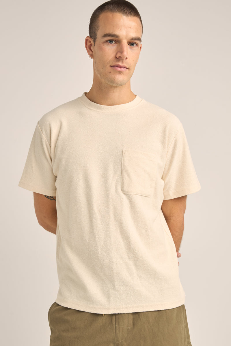 Vintage Terry Ss T-Shirt Natural