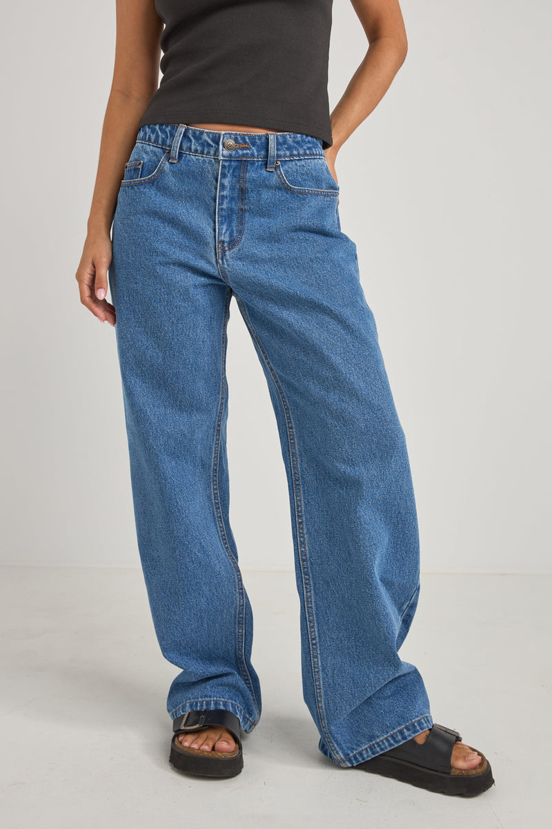 Lula Low Rise Pant Sea Blue