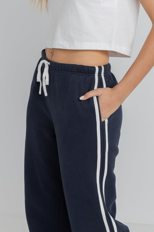 Mono Stripe Track Pant Navy