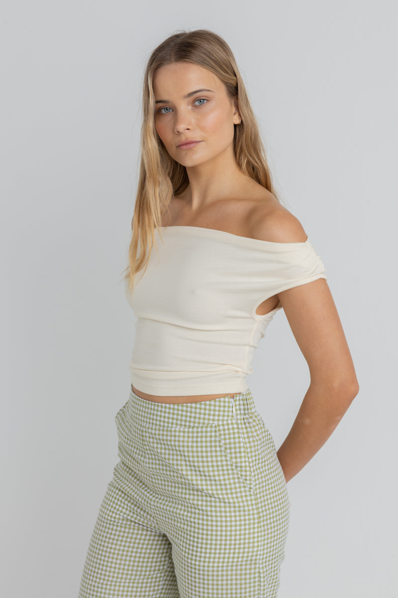 Juno Off Shoulder Top White