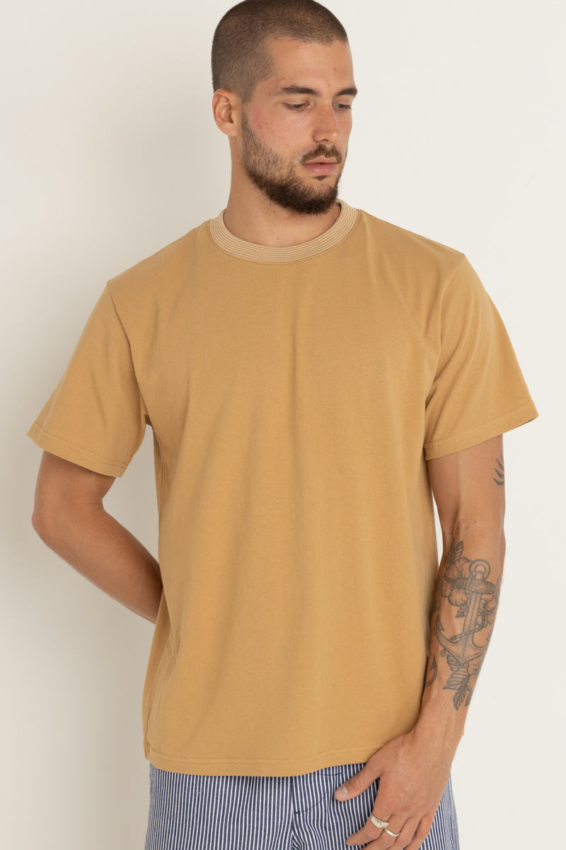 Contrast Vintage Ss T-Shirt Tan