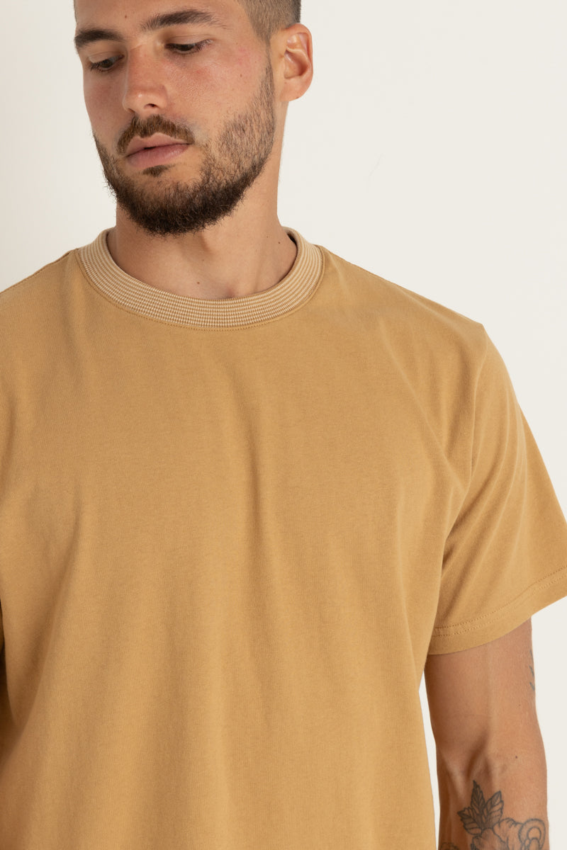 Contrast Vintage Ss T-Shirt Tan