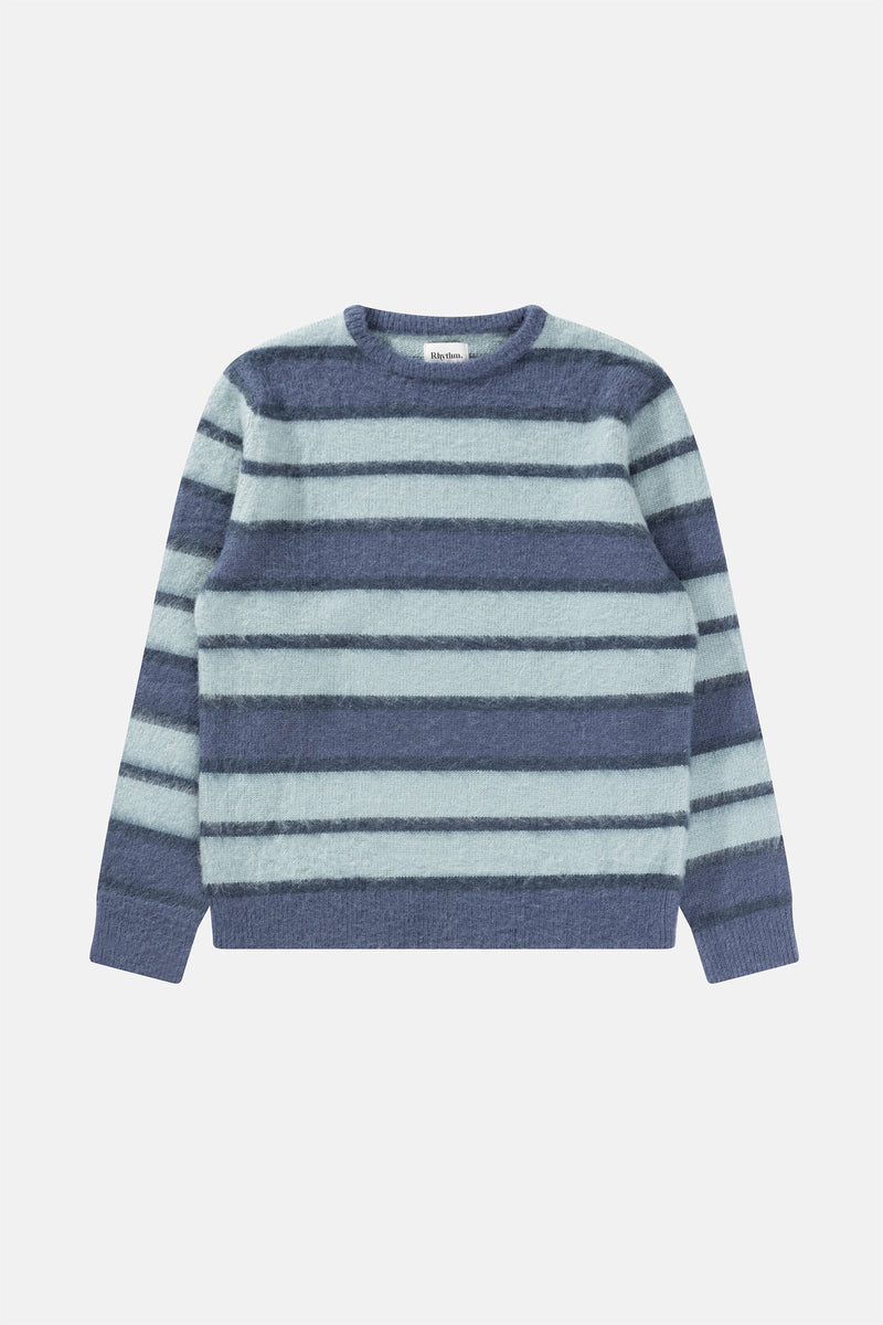 Harvey Mohair Stripe Knit Blue