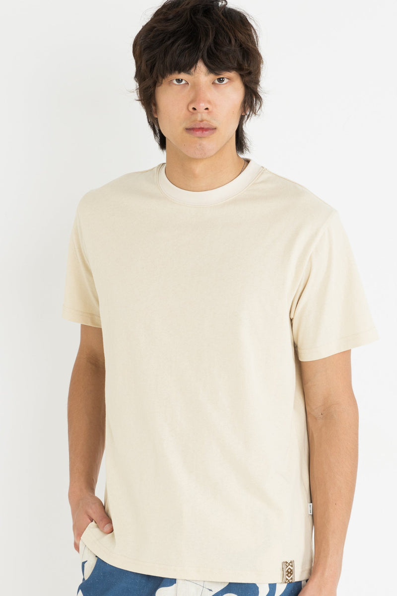 Woven Vintage Ss T-Shirt Cream