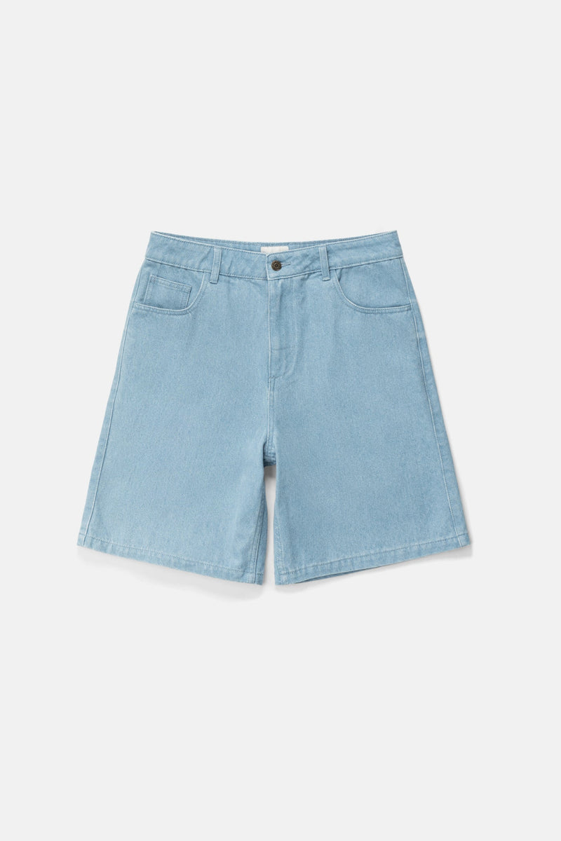 Wave Washed Denim Short Blue Wash