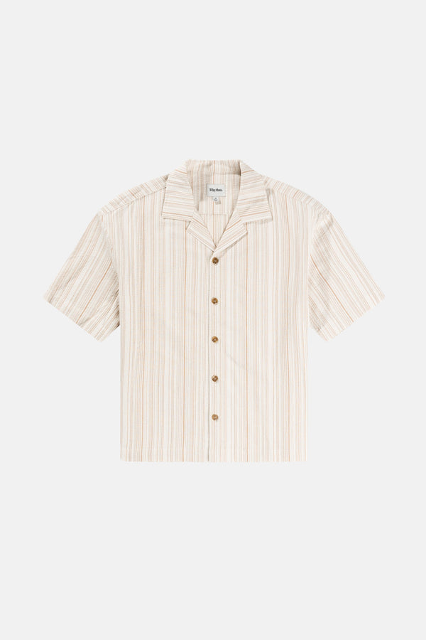 Benny Relaxed Stripe Ss Shirt Cream