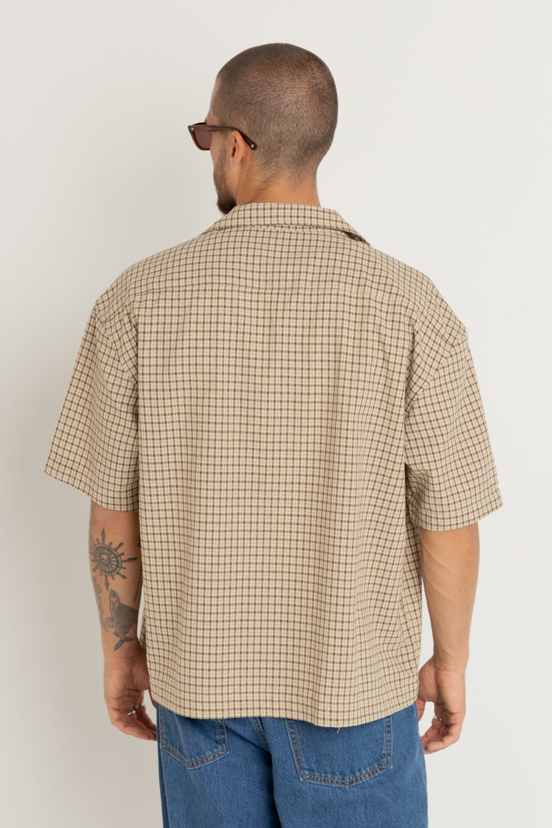 Jeremy Check Ss Shirt Ochre