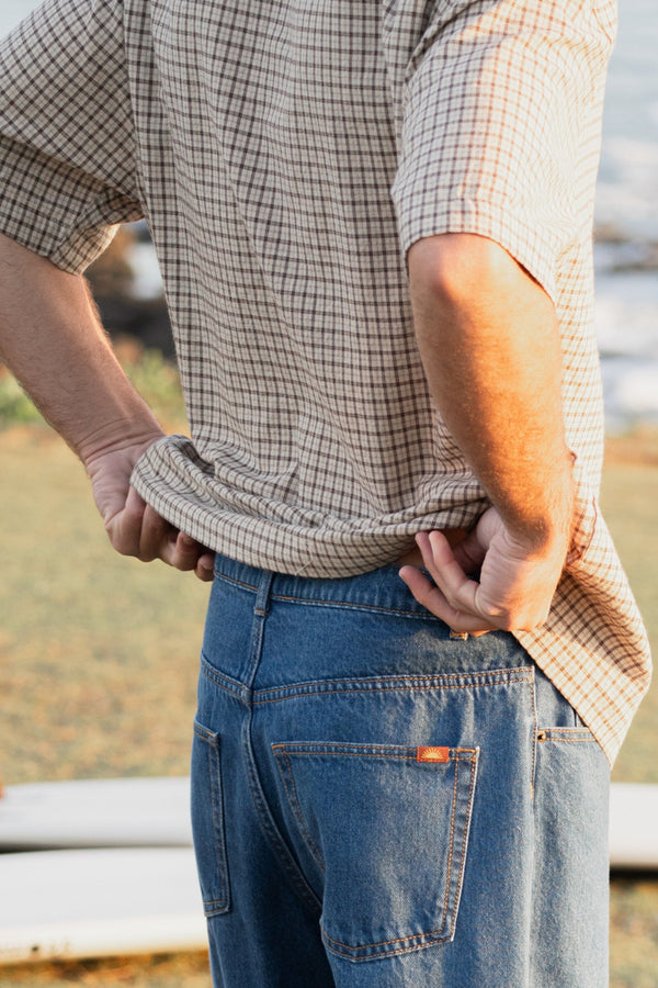 Jeremy Check Ss Shirt Ochre