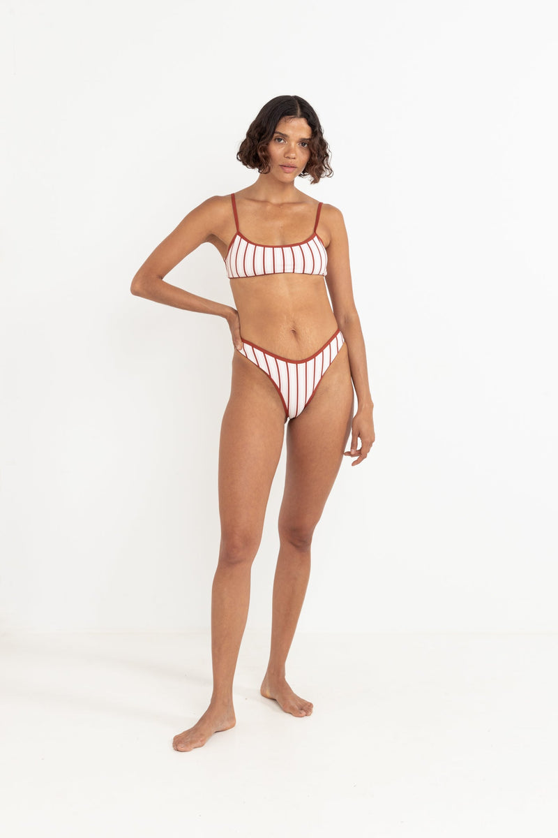 Leilani Stripe Crop Top Strawberry