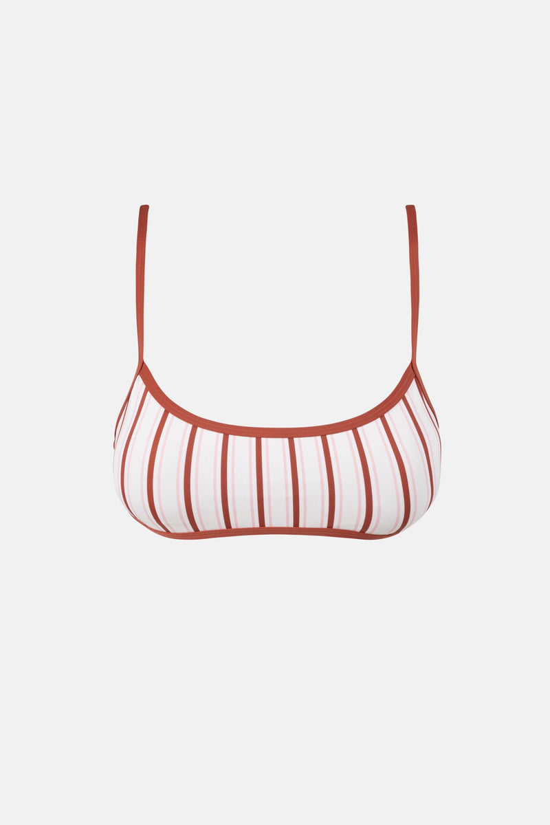 Leilani Stripe Crop Top Strawberry