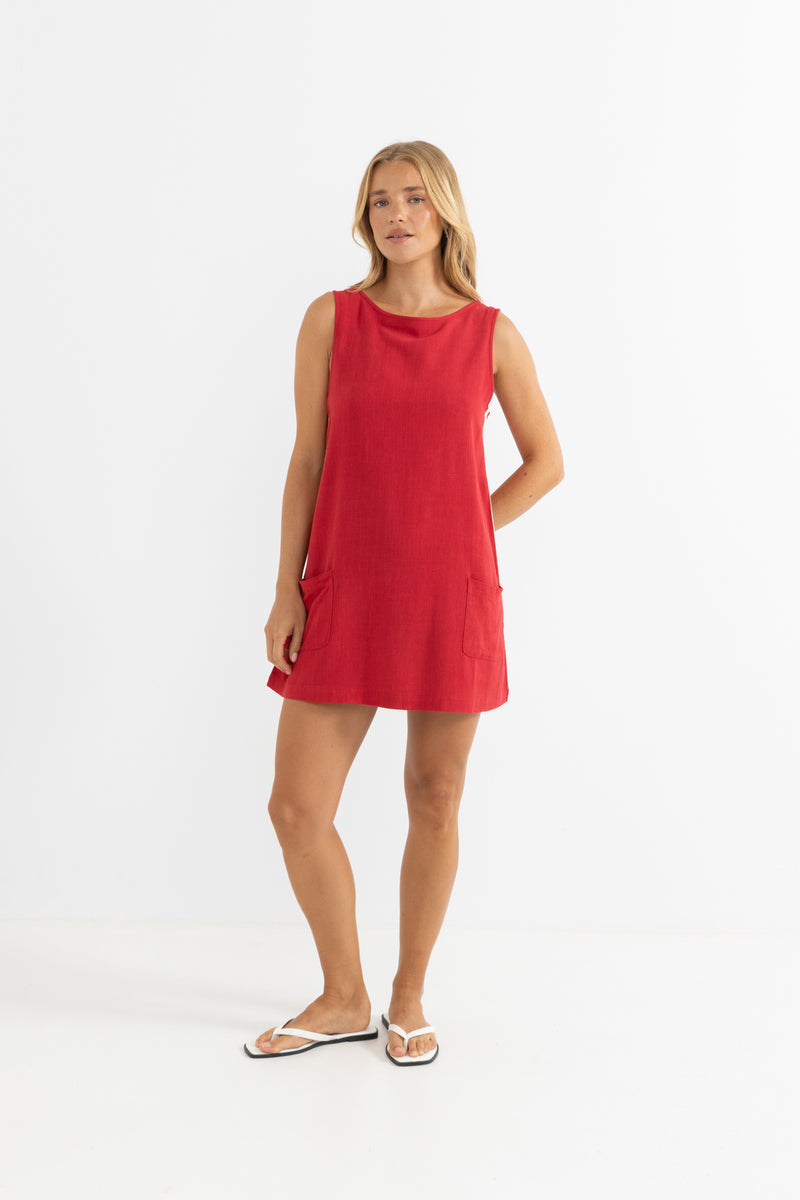 Hanalei Mini Dress Red