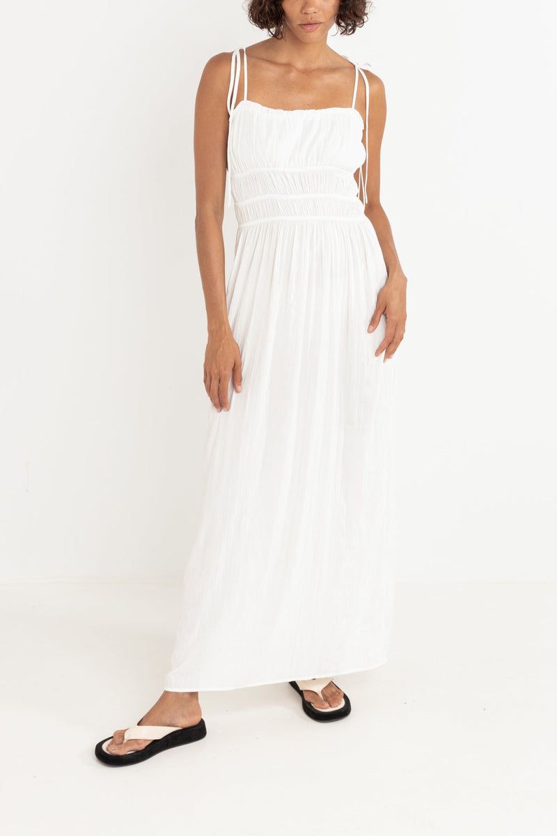 Alana Tie Maxi Dress Cream