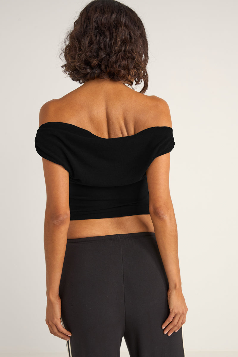 Juno Off Shoulder Top Black