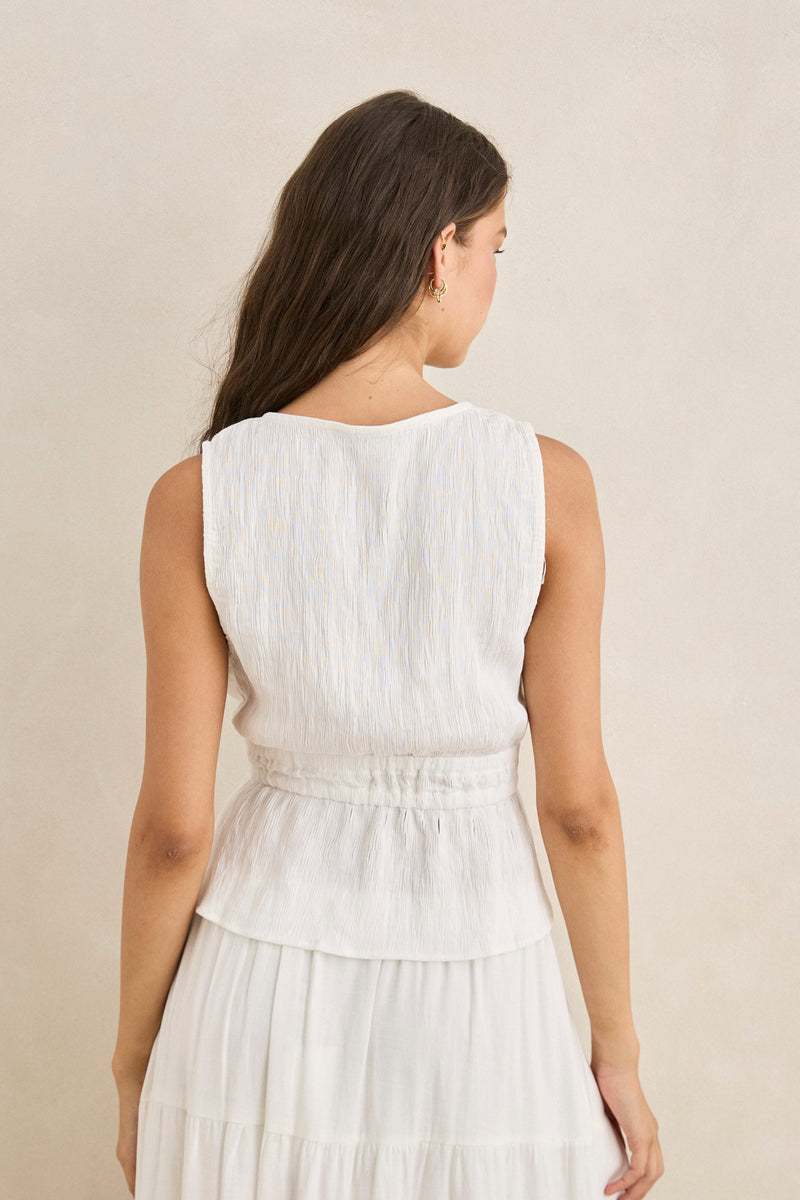 Keiki Plunge Top Cream