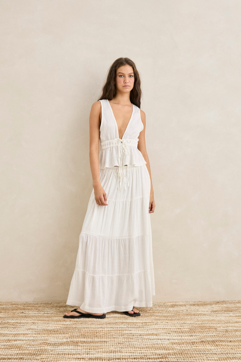 Keiki Plunge Top Cream