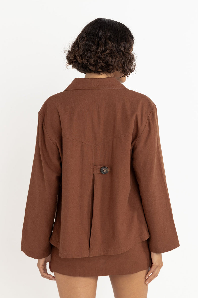 Talei Oversized Blazer Chocolate