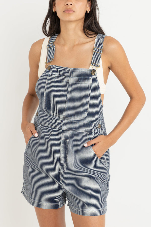 Marseille Short Overall Indigo Stripe