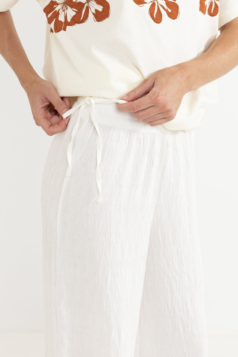 Keiki Tie Side Pant Cream