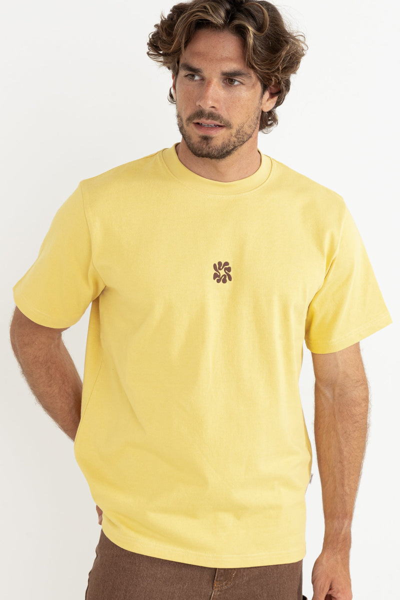 Traction Vintage Terry Ss T-Shirt Sunset Yellow