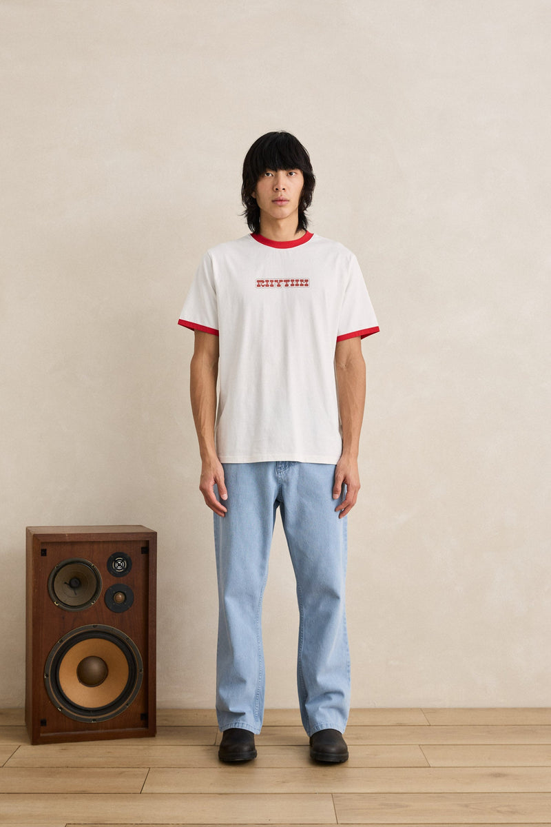 Rosa Ringer Vintage Ss T-Shirt White