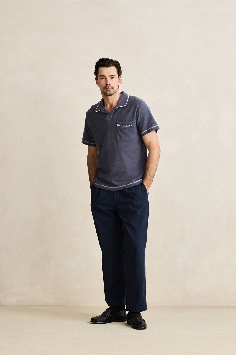 Ladder Vintage Terry Polo Vintage Navy