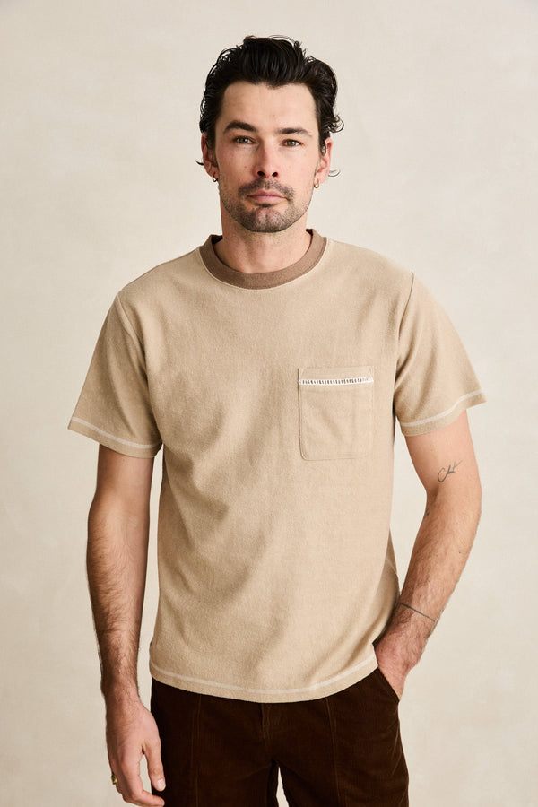 Ladder Vintage Terry Ss Shirt Sand