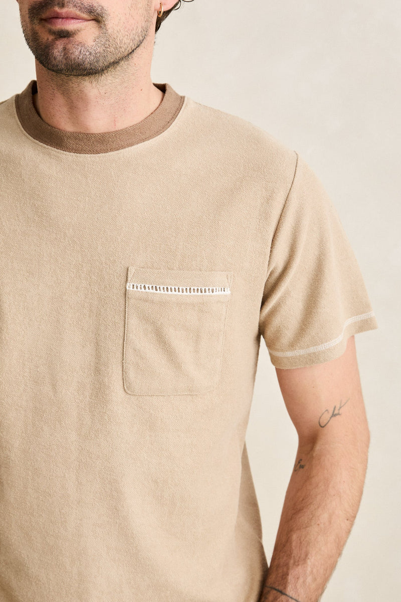 Ladder Vintage Terry Ss Shirt Sand