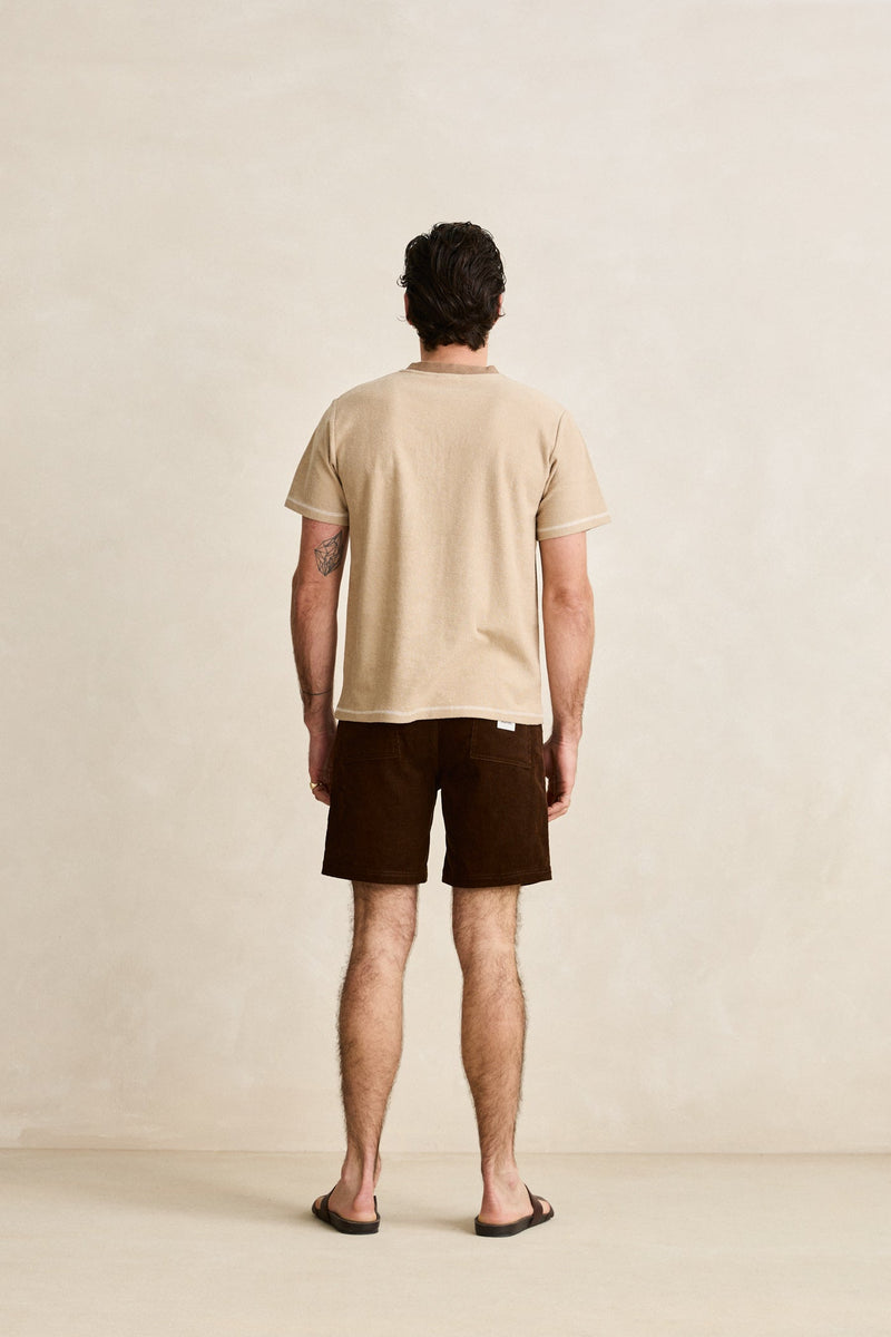 Ladder Vintage Terry Ss Shirt Sand