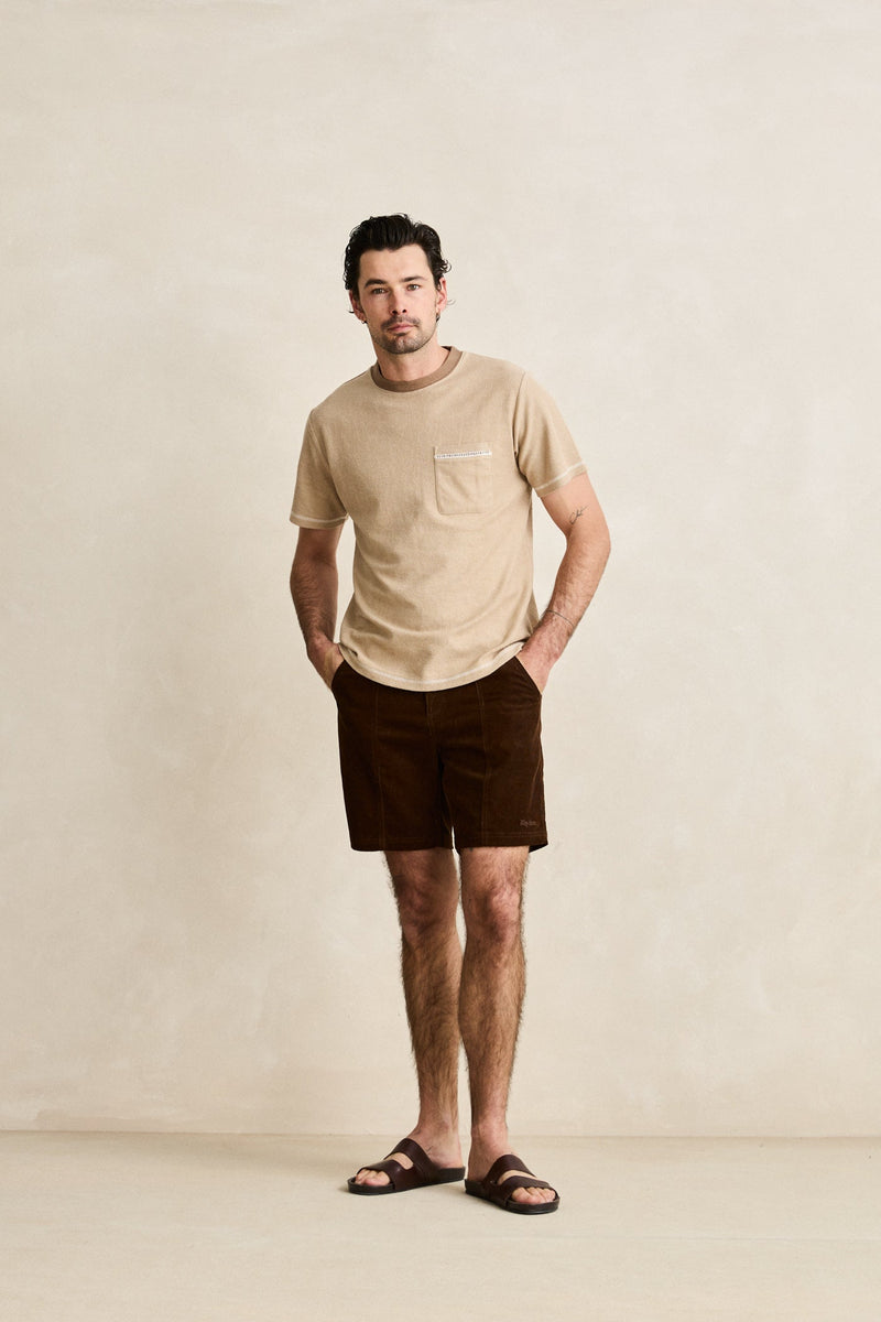 Ladder Vintage Terry Ss Shirt Sand