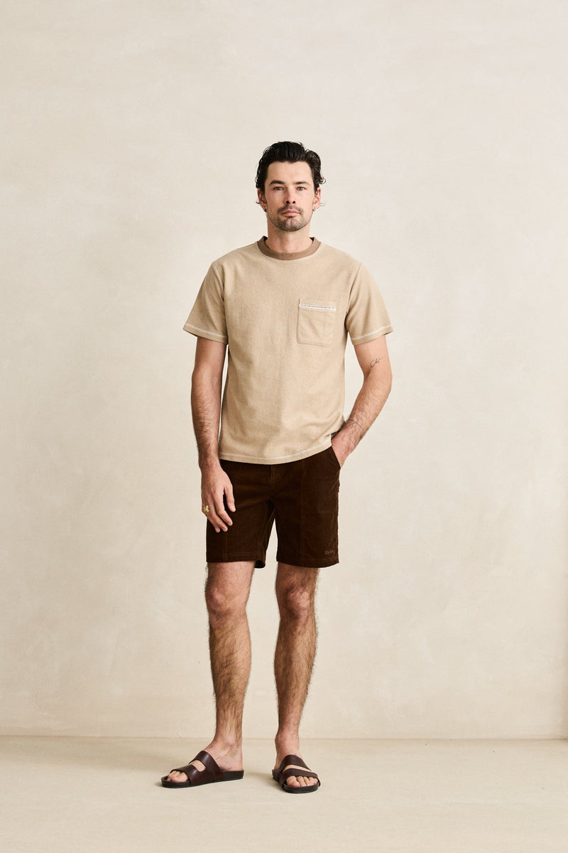 Ladder Vintage Terry Ss Shirt Sand