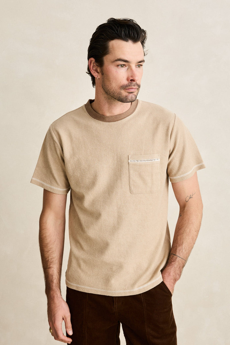 Ladder Vintage Terry Ss Shirt Sand