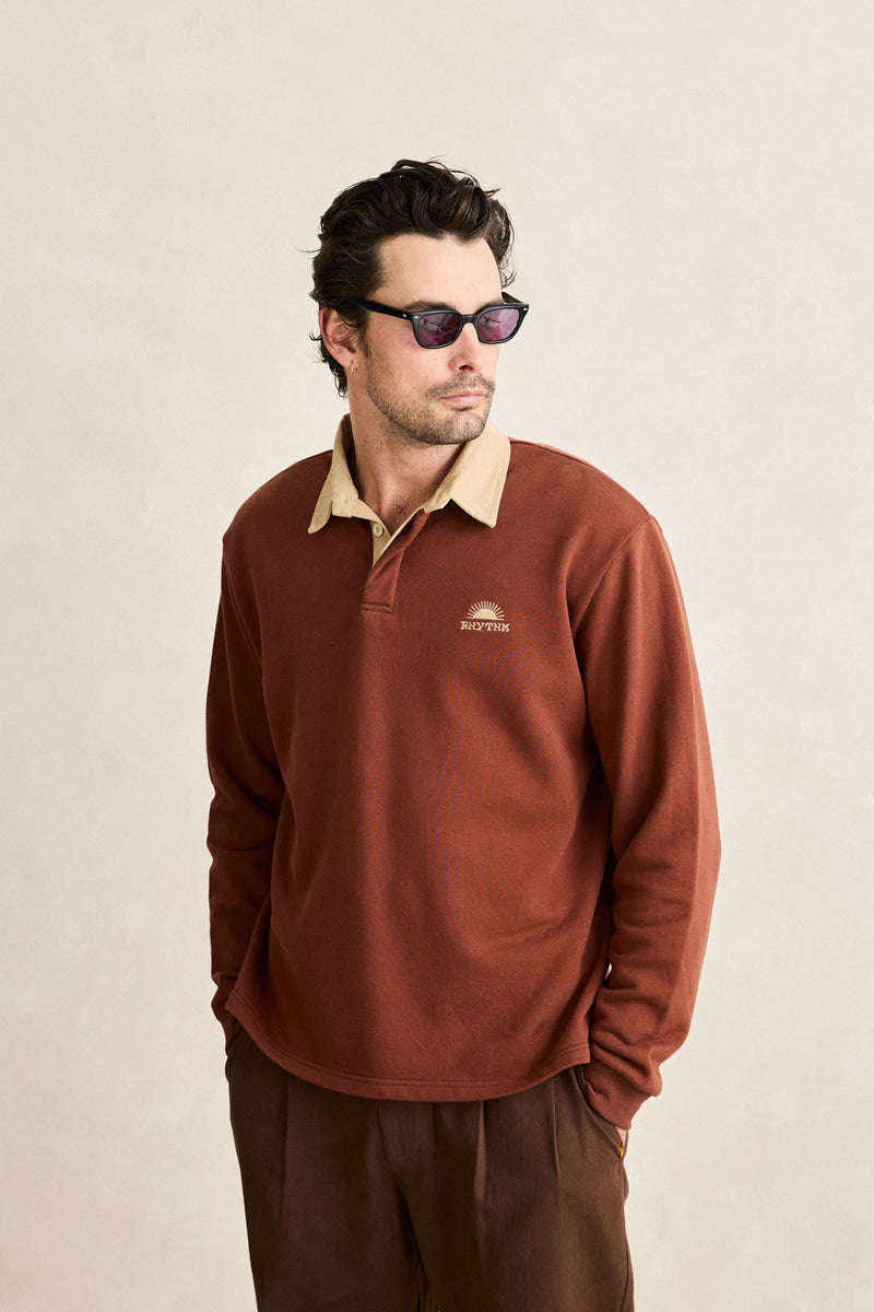Heritage Bloom Rugby Polo Bark