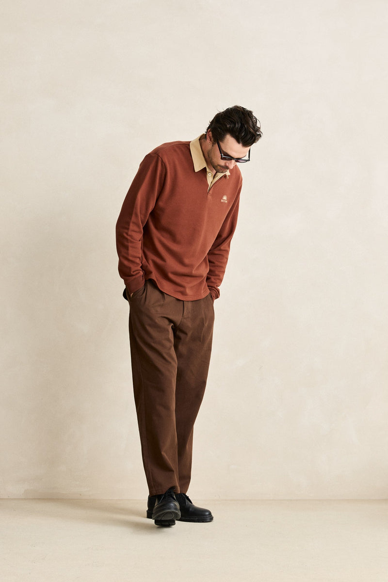 Heritage Bloom Rugby Polo Bark