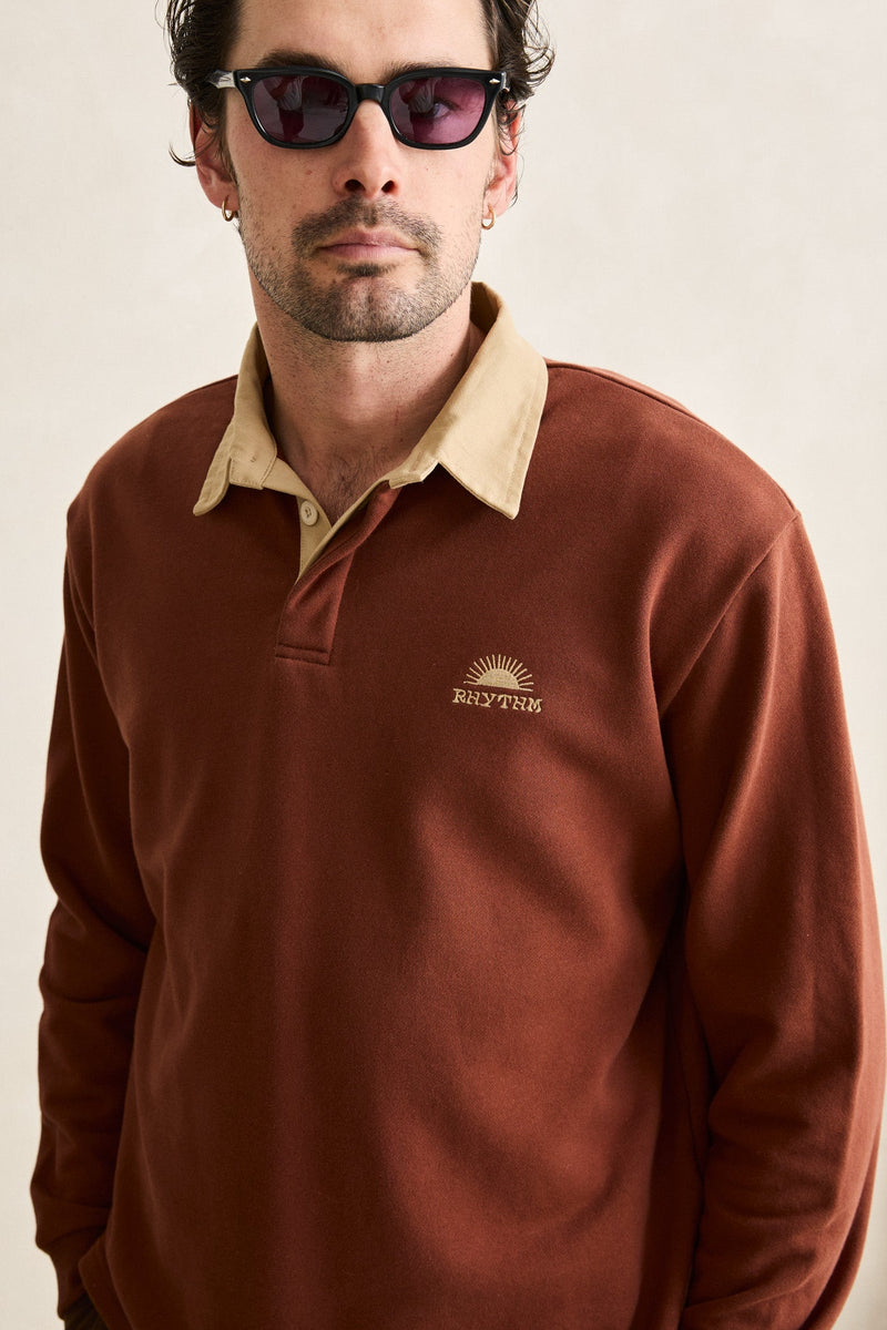 Heritage Bloom Rugby Polo Bark