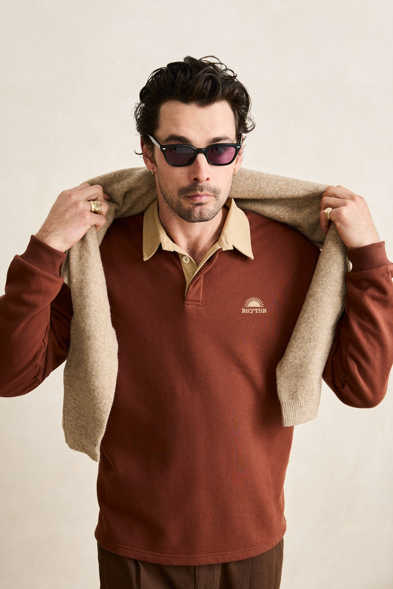 Heritage Bloom Rugby Polo Bark