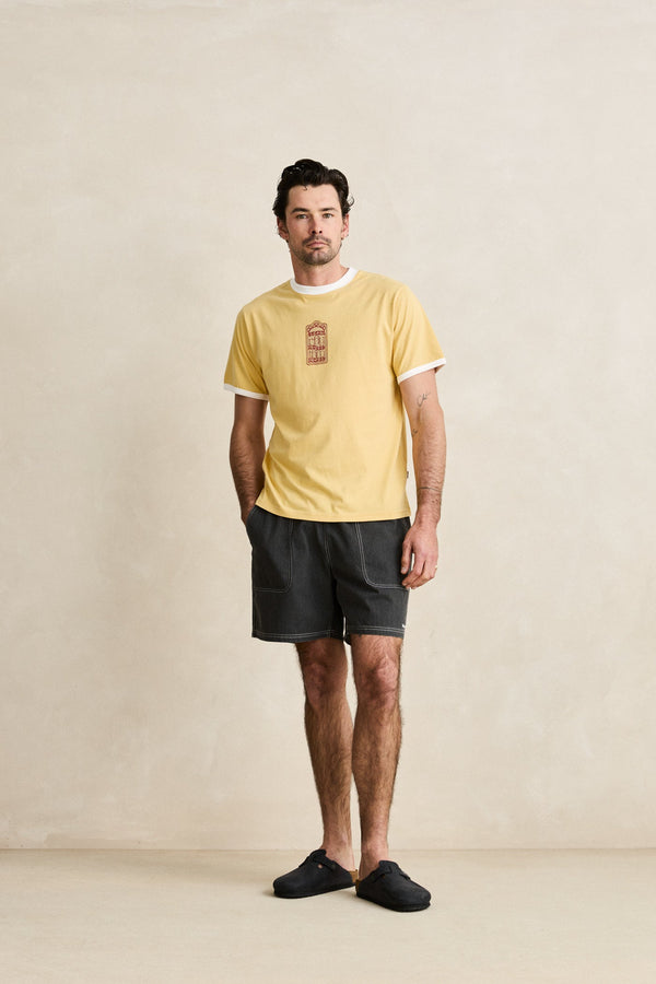 Pressed Petal Ringer T-Shirt Sunset Yellow