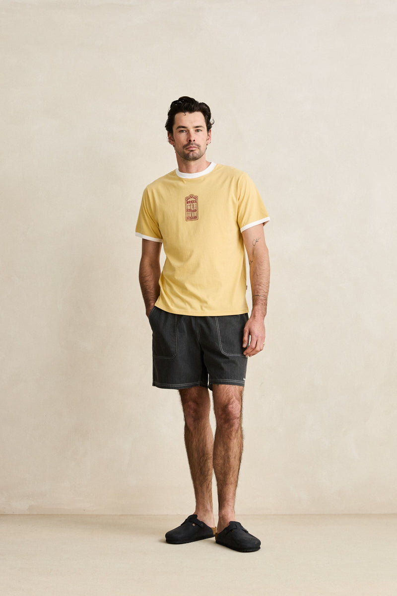 Pressed Petal Ringer T-Shirt Sunset Yellow