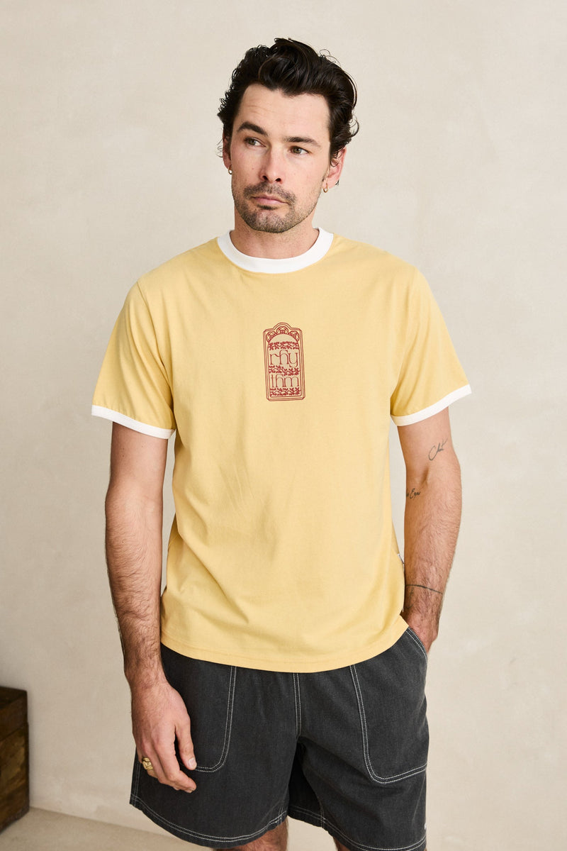 Pressed Petal Ringer T-Shirt Sunset Yellow