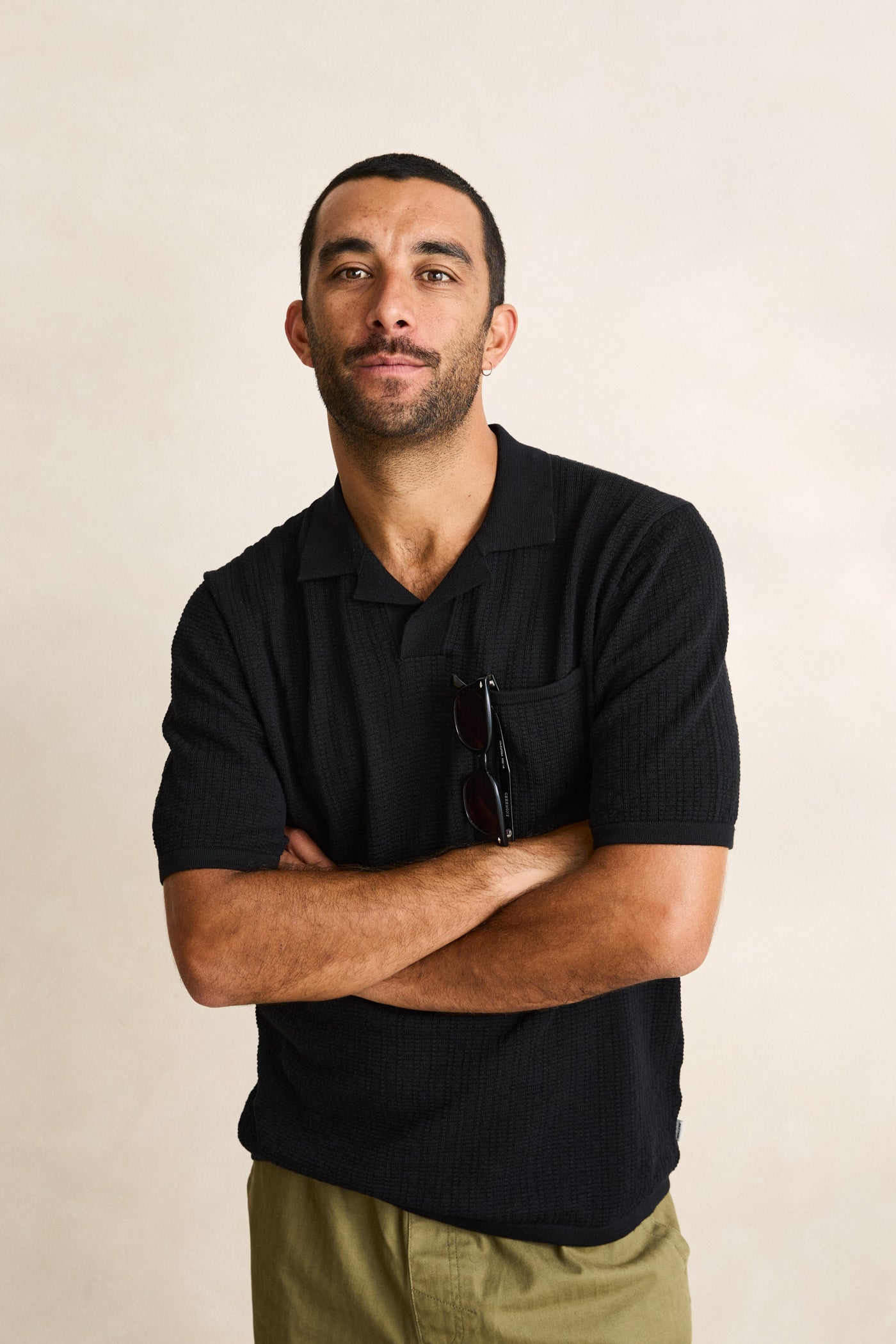 【即完売品】TTT_MSW DIAMOND KNIT POLO Black XL TTT_MSW - TTT MSW 23ss DIAMOND KNIT POLO BLACK XLの通販 by