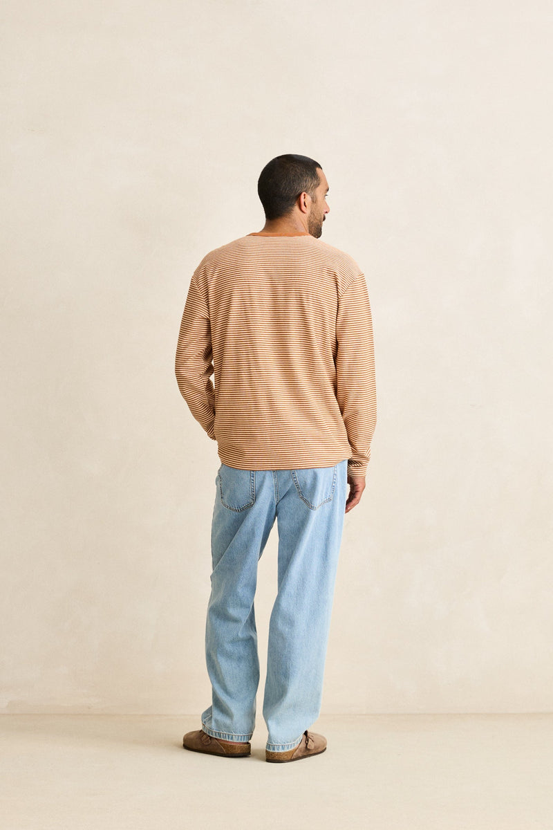 Essential Stripe Ls T-Shirt Tobacco