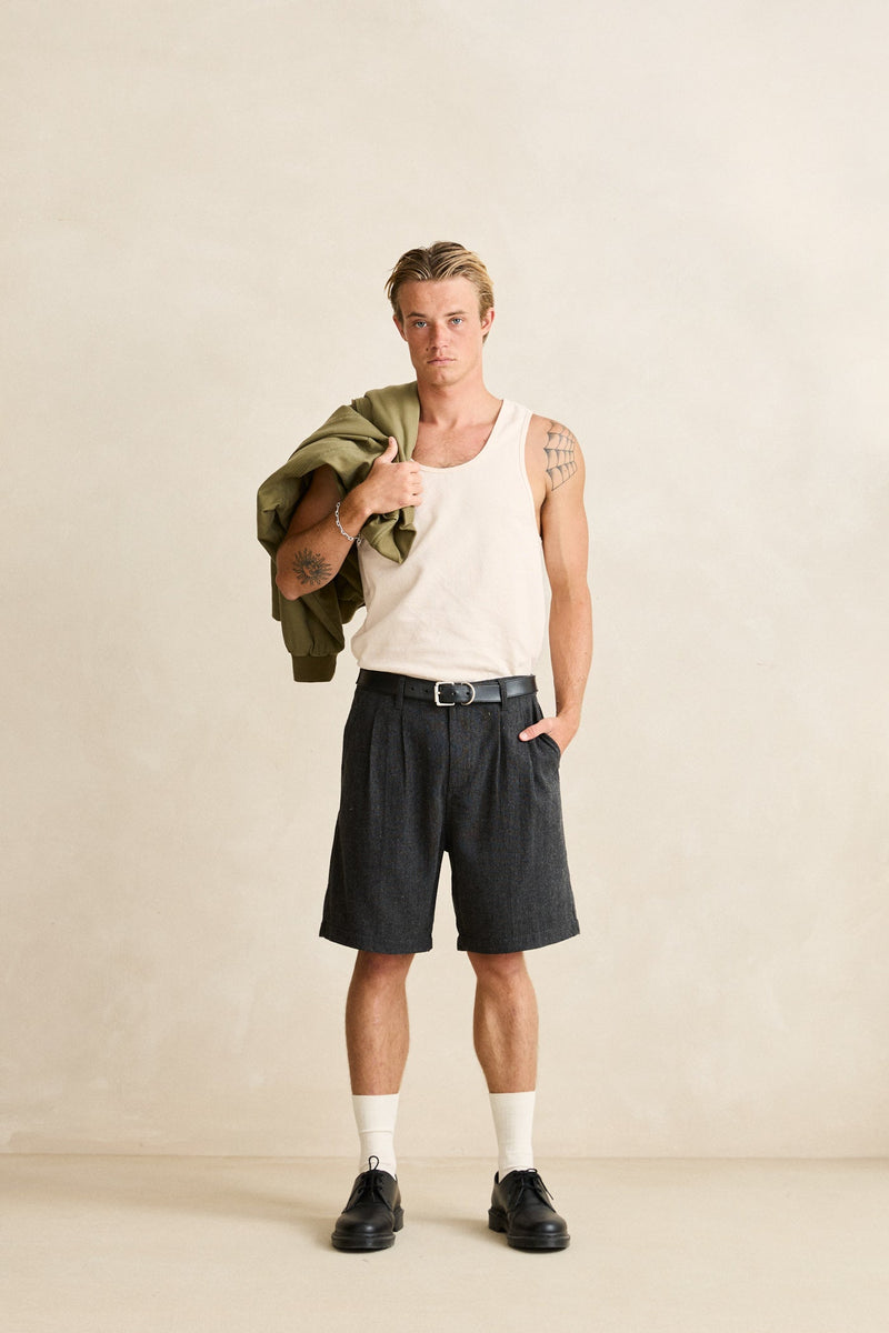 Textured Jersey Singlet Natural