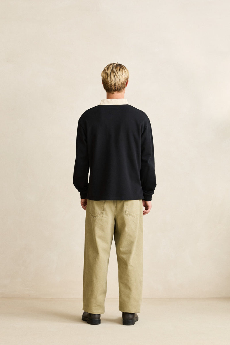 Vintage Rugby Polo Charcoal