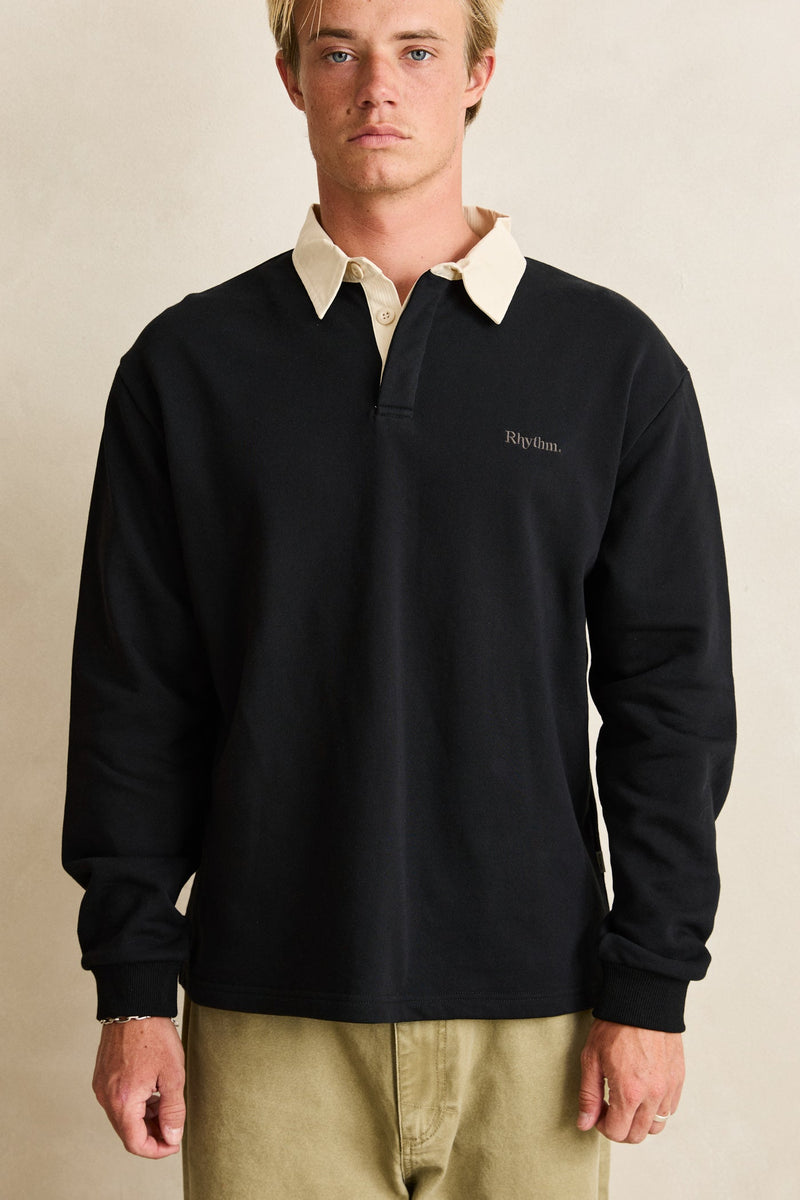 Vintage Rugby Polo Charcoal