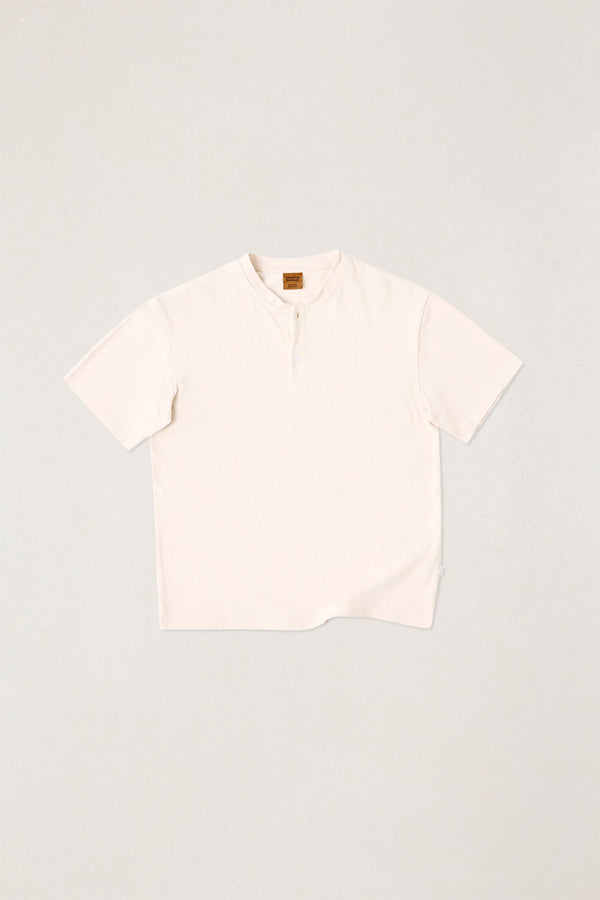 Vintage Jersey Ss Henley Natural